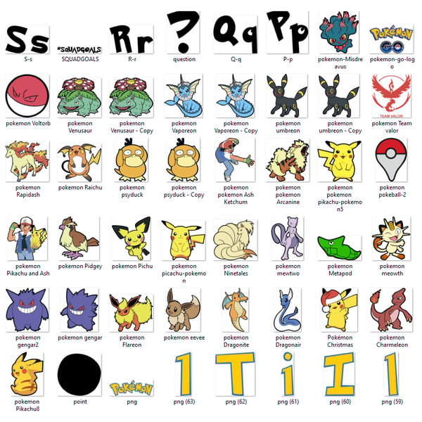100 Pokemon Sign 100 Pokemon Bundle Svg, Pokemon Alphabet Svg | Inspire Uplift
