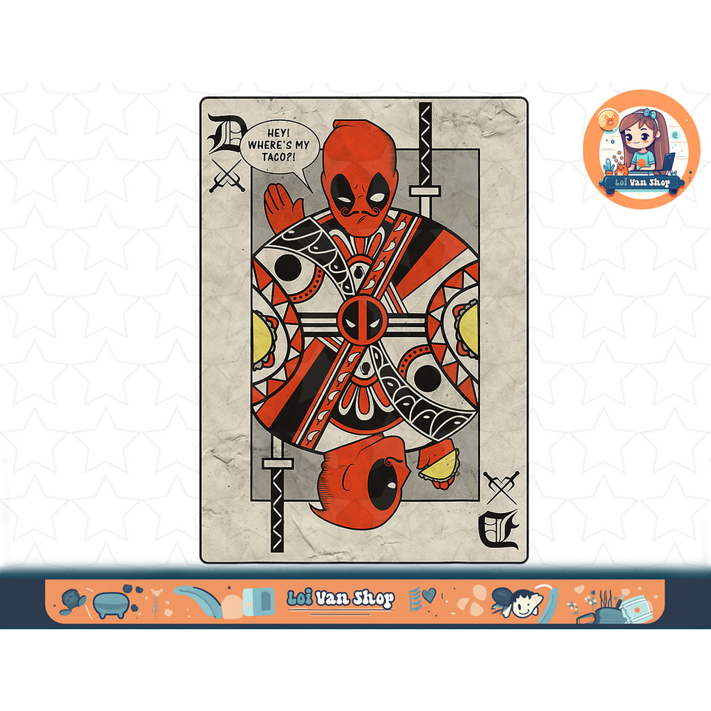 Marvel Deadpool Playing Card Taco Fight Graphic T-Shirt T-Shirt.pngMarvel Deadpool Playing Card Taco Fight Graphic T-Shirt T-Shirt copy.jpg