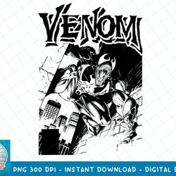 marvel venom street cover comic illustration graphic t-shirt t-shirt copy