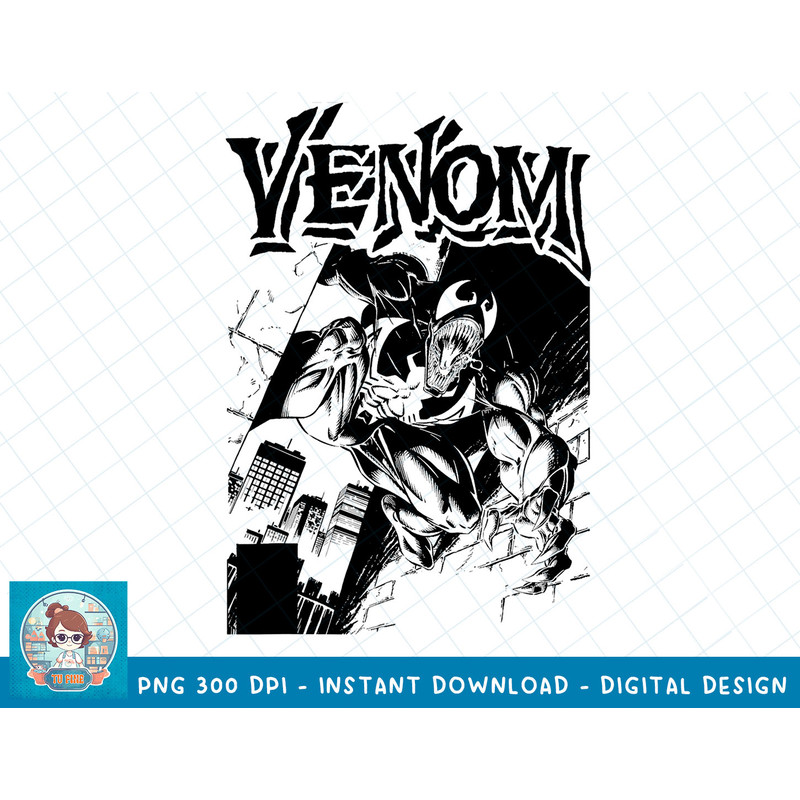 Marvel Venom Street Cover Comic Illustration Graphic T-Shirt T-Shirt copy.jpg