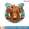 Floral Highland Cow Heifer Horseshoe Western Country Cowboy Tank Top copy.jpg
