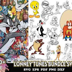 100 lonney tunes bundle svg, animals svg, duckey svg
