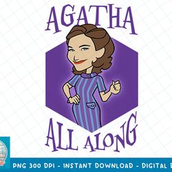 Marvel WandaVision Agatha All Along Purple Portrait T-Shirt copy