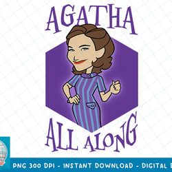 marvel wandavision agatha all along purple portrait t-shirt copy