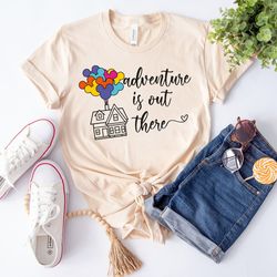 adventure is out there shirt, adventure balloon t-shirt, holiday shirt, disney world vacation, mickey balloon tee, disne