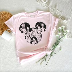 all princess shirt, mouse head shirt, princess shirt, disney princess shirt, disney shirt, disney girl shirt, disney wom