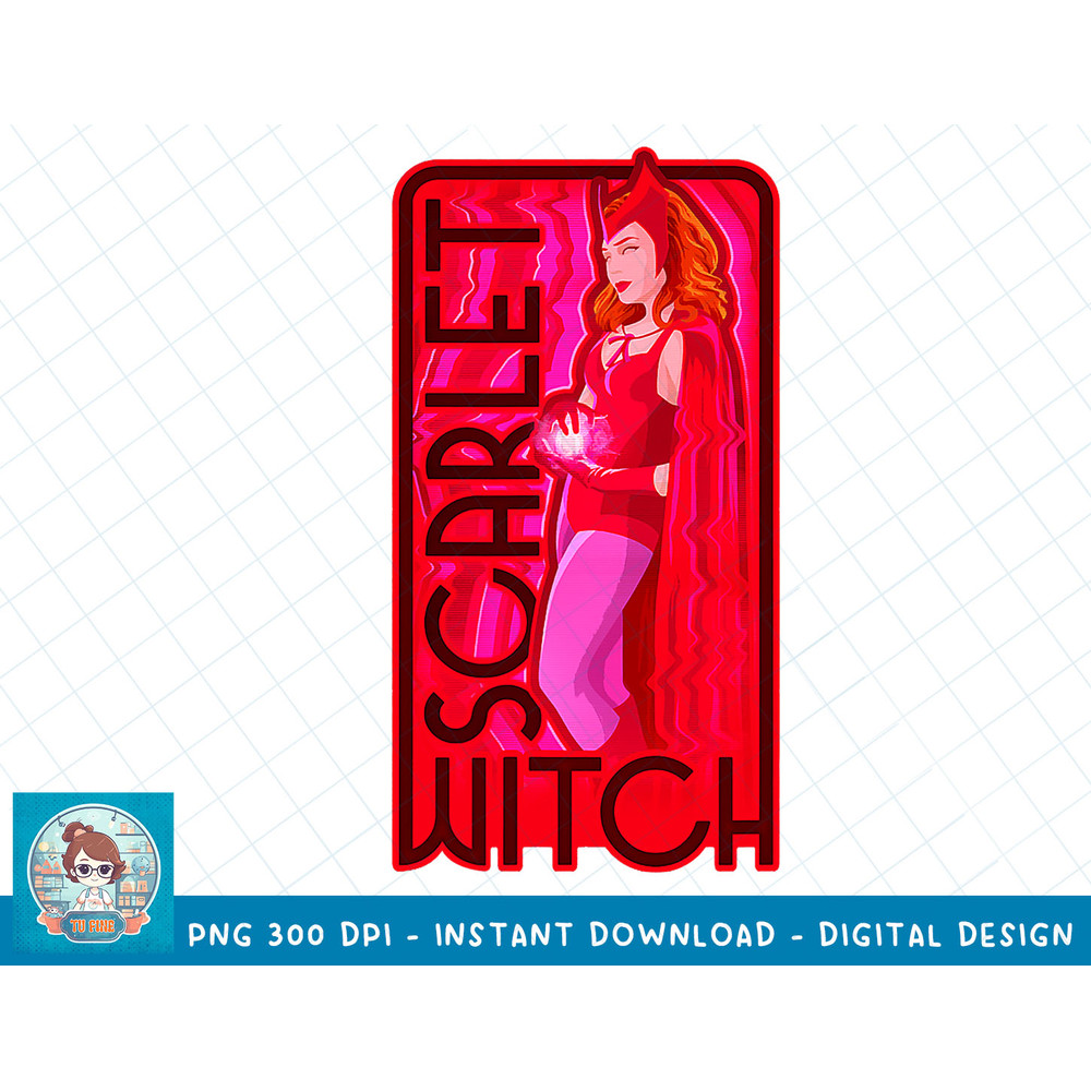 Marvel WandaVision Scarlet Witch Retro Style T-Shirt copy.jpg