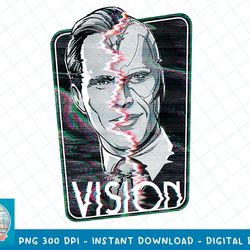Marvel WandaVision Vision Split Face Glitch T-Shirt copy png