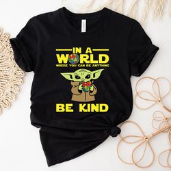 autism awareness baby yoda shirt, women kid its ok to be different shirt, autism awareness shirt, autism toddler shirt,