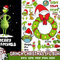 100 grinch christmas svg bundle, christmas svg, grinch svg, merry christmas, christmas clipart, instant download