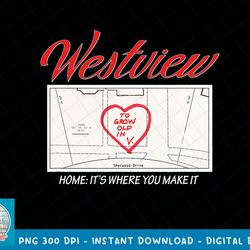 marvel wandavision westview heart home is where you make it t-shirt copy png