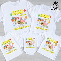 funny sponge birthday shirt, sponge birthday shirt, matching family birthday shirt, spongebob squarepants shirt