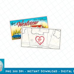 marvel wandavision westview postcard to grow old in t-shirt copy png