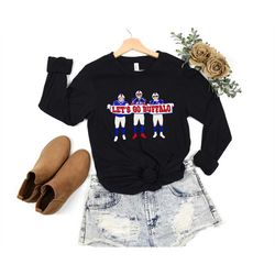 let's go buffalo long sleeve tee | buffalo football shirt| buffalo bills | buffalo bills shirt | unisex football shirt |