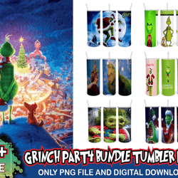 6 files grinch part4 bundle tumbler png, grinch tumber png, christmas png, grinch png, skinny tumbler 20oz, 20oz design,