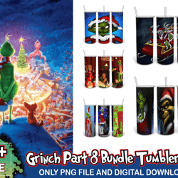 6 files bundle grinch tumbler png part 8, grinch tumber png, christmas png, grinch png, skinny tumbler 20oz, 20oz design