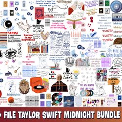 100 file taylor swift midnight bundle png
