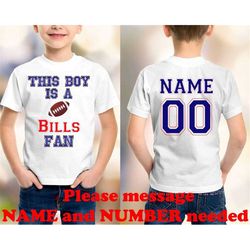 bills n model:2 customized personalized name number t-shirt clothing kids shirt children toddler shirt