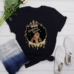 birthday queen shirt, afro queen shirt, birthday shirt, birthday gift, birthday diva shirt, afro woman birthday, it's my