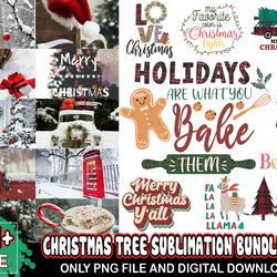 christmas sublimation bundle png, christmas png, christmas tree png, xmas png, merry christmas png, santa png, christmas