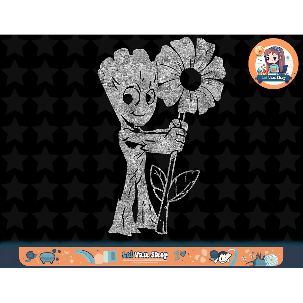 Marvel Guardians Of The Galaxy Groot Flower Stamp T-Shirt copy.jpg