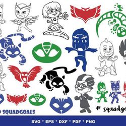 150 files pj masks bundle svg