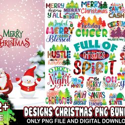 22 designs christmas png bundle, merry christmas yall png, xmas png, winter png, santa png, instant download