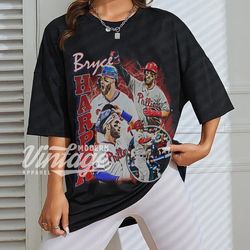 bryce harper shirt, baseball shirt, classic 90s graphic tee, unisex, vintage bootleg, gift, retro
