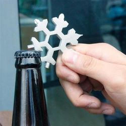 18-in-1 Snowflake Multi-tool | Stainless Steel Bottle Opener Tool | Incredible Snowflake Tool For Outdoor Camping
