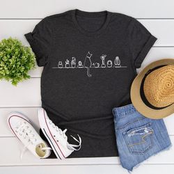 cats and plants shirt, plant lady, plant lover, gardener shirt, shirts for cat lover, succulent plants shirt, plant love