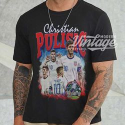 christian pulisic shirt, soccer shirt, classic 90s graphic tee, unisex, vintage bootleg, gift, retro