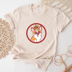 corgi dog union jack shirt, the queen's platinum shirt 1952-2022 celebration, 70years queen, funny crown elizabeth ii