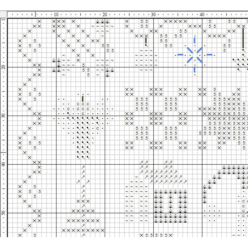 Christmas Sampler De Noel Cross Stitch Santa Reindeer Easy Chart Pdf Download Winter Pattern 3