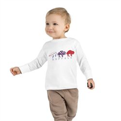 unisex kids' long sleeve buffalo bills shirt, buffalo bills toddler shirt, buffalo bills fan gift, bills gift for kids