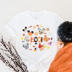disney boo shirt, vintage disney spooky season halloween shirt, mickey minnie halloween party 2022 shirts, disney trip s