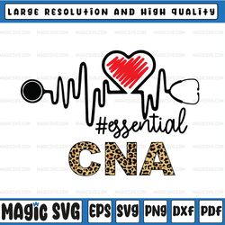 cna essential leopard svg png, cna png, essential leopard png, heartbeat svg - cricut - png printable - digital print de