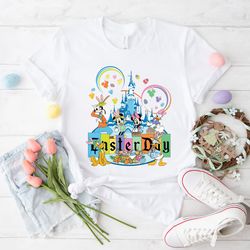 disney castle easter shirt, mickey easter shirt, disney bunny shirt, mickey and friends easter shirt, disney happy easte
