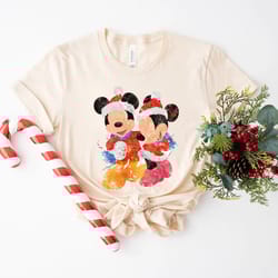 disney christmas shirt, mickey minnie brush christmas shirt, disney family xmas shirts, merry christmas, disneyland xmas