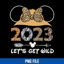 2023 Let's Get Wild Safari Hat Minnie Leopard Png, Minnie Mouse Png, Disney Vacation Png Digital File