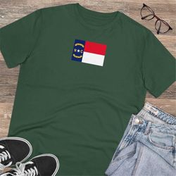 north carolina state flag organic t-shirt // unisex north carolina flag shirt
