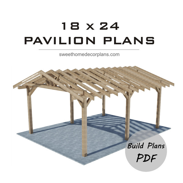 Diy 18 х 24 gable pavilion plans carport gazebo 2.jpg