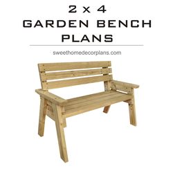 Diy 2 x 4 garden bench plans pdf for outdoor furniture. Wooden bench patio furniture plans. Backyard simple wooden bench