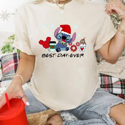 disney stich christmas shirt, baby yoda christmas shirts, christmas shirt, cute stich shirt, best day ever stich shirt,