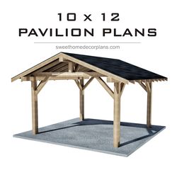 Diy 10 x 12 Gable Pavilion Plans pdf. Backyard pergola plans. Carport plans. Wooden outdoor gazebo plans 4 patio