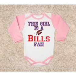this girl Bills logo FAN baby body bodysuit clothing girl kids children toddler Baby Child girl Clothing Kid's