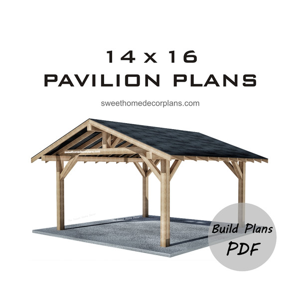 Diy 14 х 16 gable pavilion plans in pdf.jpg