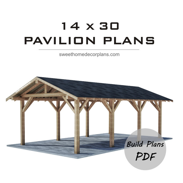 Diy 14 х 30 gable pavilion plans in pdf carport.jpg