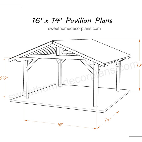 Diy 16 х 14 gable pavilion plans carport patio gazebo pdf.jpg