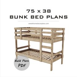 Diy Twin Bunk Bed plans pdf.Teenager bunk bed. Montessori bed. Loft bunk bed plans. Wooden bunk bed for kids bedroom pdf