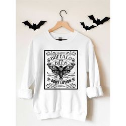 silence lambs sweatshirt, buffalo bill shirts, hannibal crewneck, horror scary movie sweater, halloween sweatshirts fall